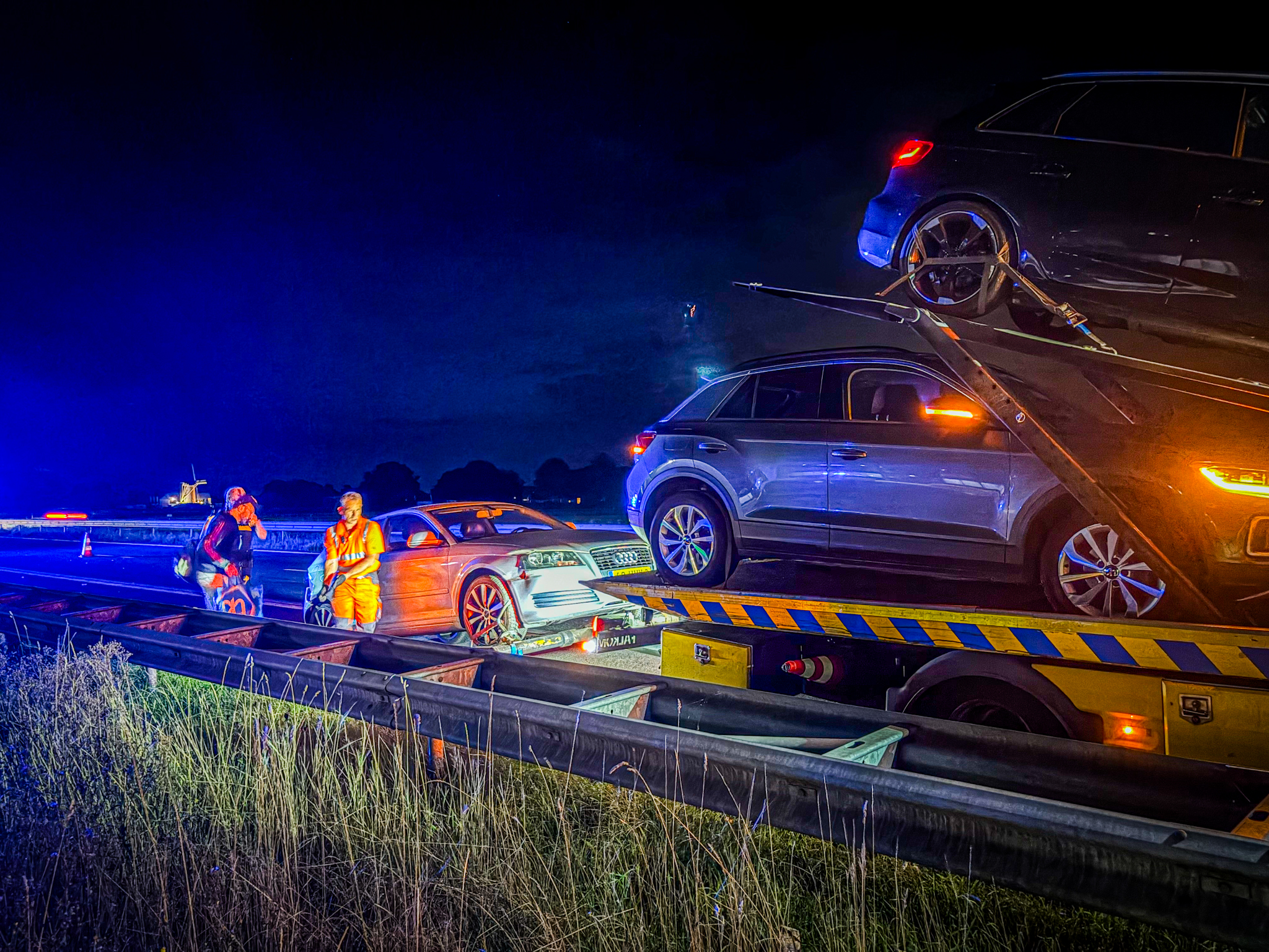Meerdere voertuigen betrokken bij ongeval op A18